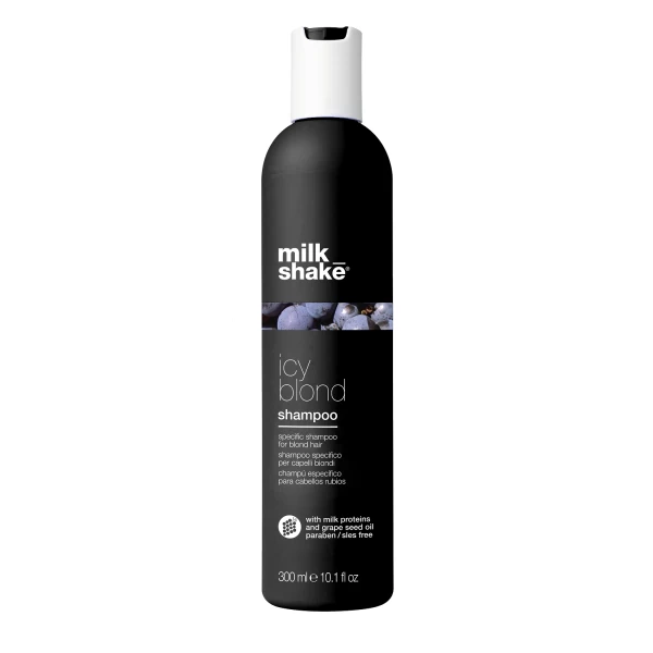 MILK SHAKE ICY BLOND SHAMPOO specialus šampūnas šviesiems plaukams milk shake icy blond shampoo specialus šampūnas šviesiems plaukams