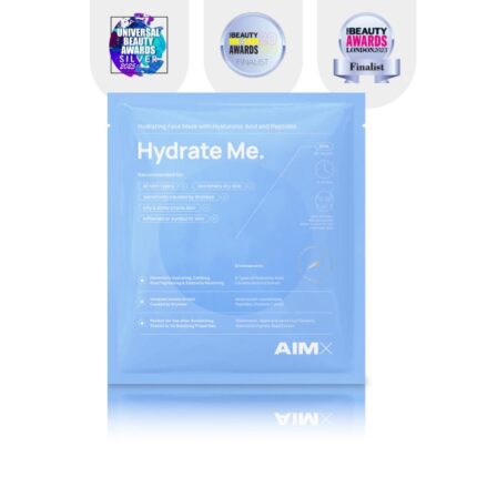 aimx | greito poveikio giliai drėkinanti lakštinė veido kaukė su peptidais „hydrate me“