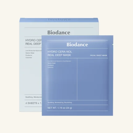 biodance hydro cera nol real deep mask veido kaukė su keramidais