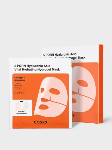 cosrx 5 pdrn hyaluronic acid vital hydrating hydrogel mask drėkinančių hidrogelinių kaukų rinkinys 34gx3vnt