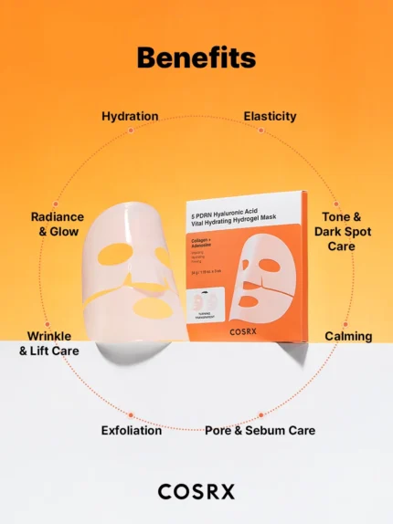 cosrx 5 pdrn hyaluronic acid vital hydrating hydrogel mask drėkinančių hidrogelinių kaukų rinkinys 34gx3vnt