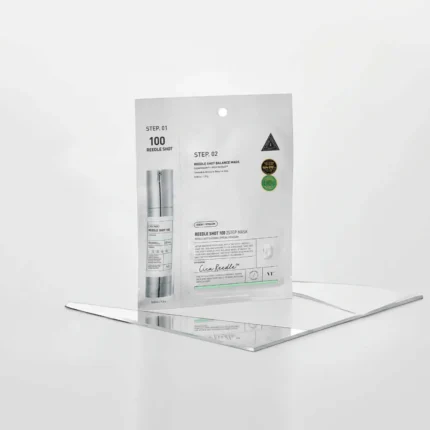 vt cosmetics reedle shot 100 2step mask ampulės ir raminamosios veido kaukės rinkinys