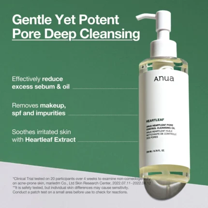 anua heartleaf pore control cleansing oil aliejinis veido prausiklis 200ml.