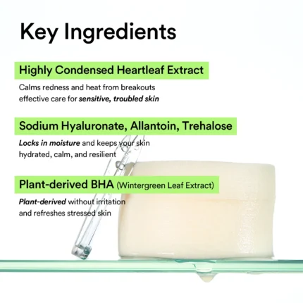 abib heartleaf spot pad calming touch raminamieji veido padeliai