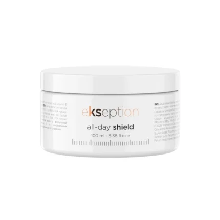ekseption all day shield, apsauginis dieninis kremas su ferulo rūgštimi ir spf50+, 100 ml