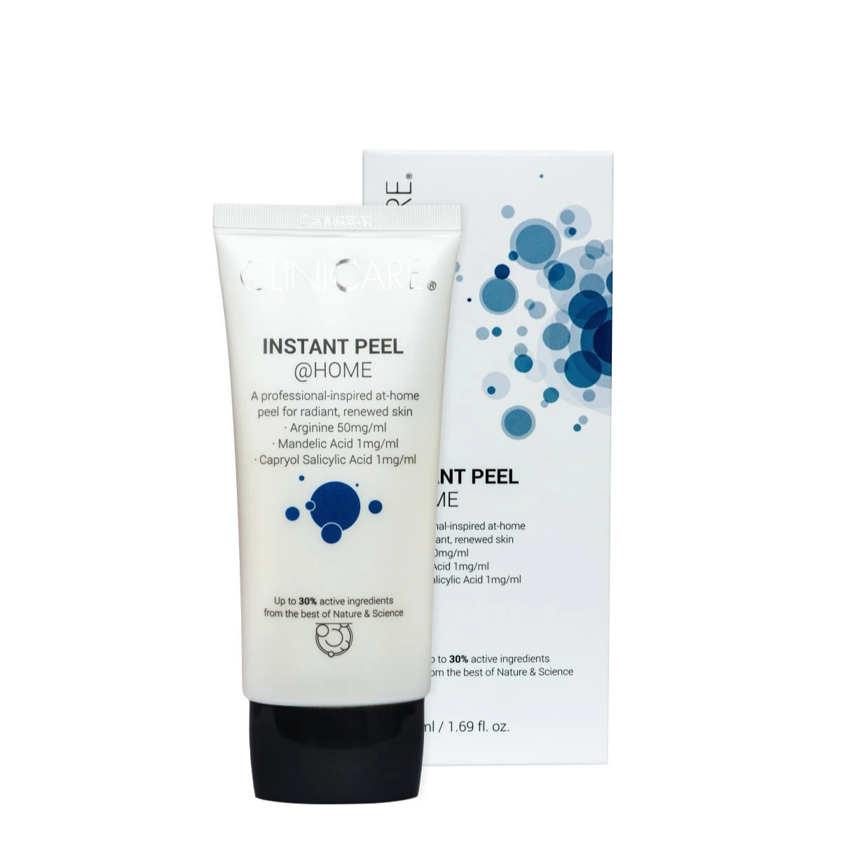 CLINICCARE INSTANT PEEL @Home, greito poveikio šveitiklis, 50 ml cliniccare instant peel, greito poveikio šveitiklis, 50 ml