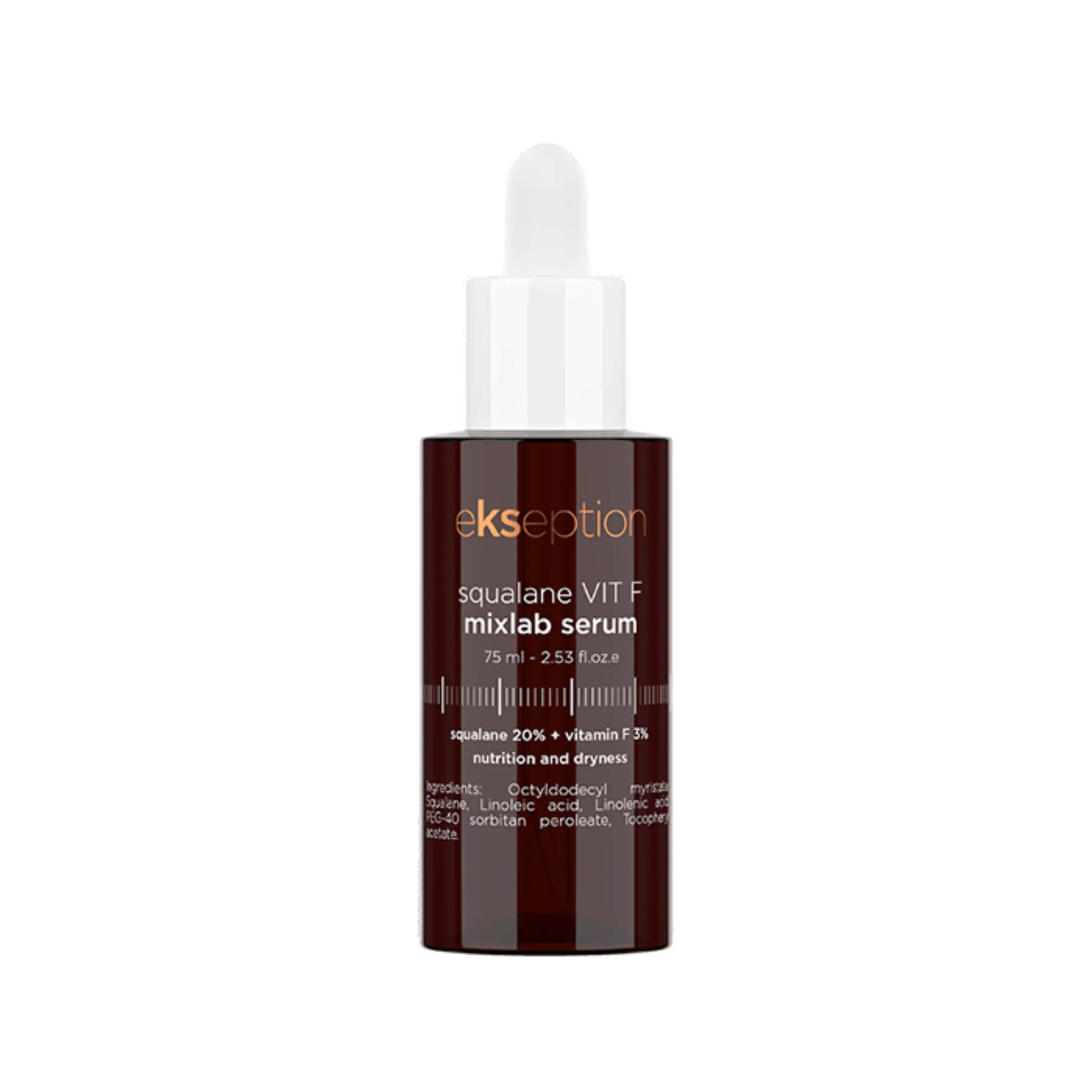 EKSEPTION SQUALANE VITAMIN F, Serumas odos maitinimui, hidrolipidinio balanso atkūrimui, 75 ml auto draft