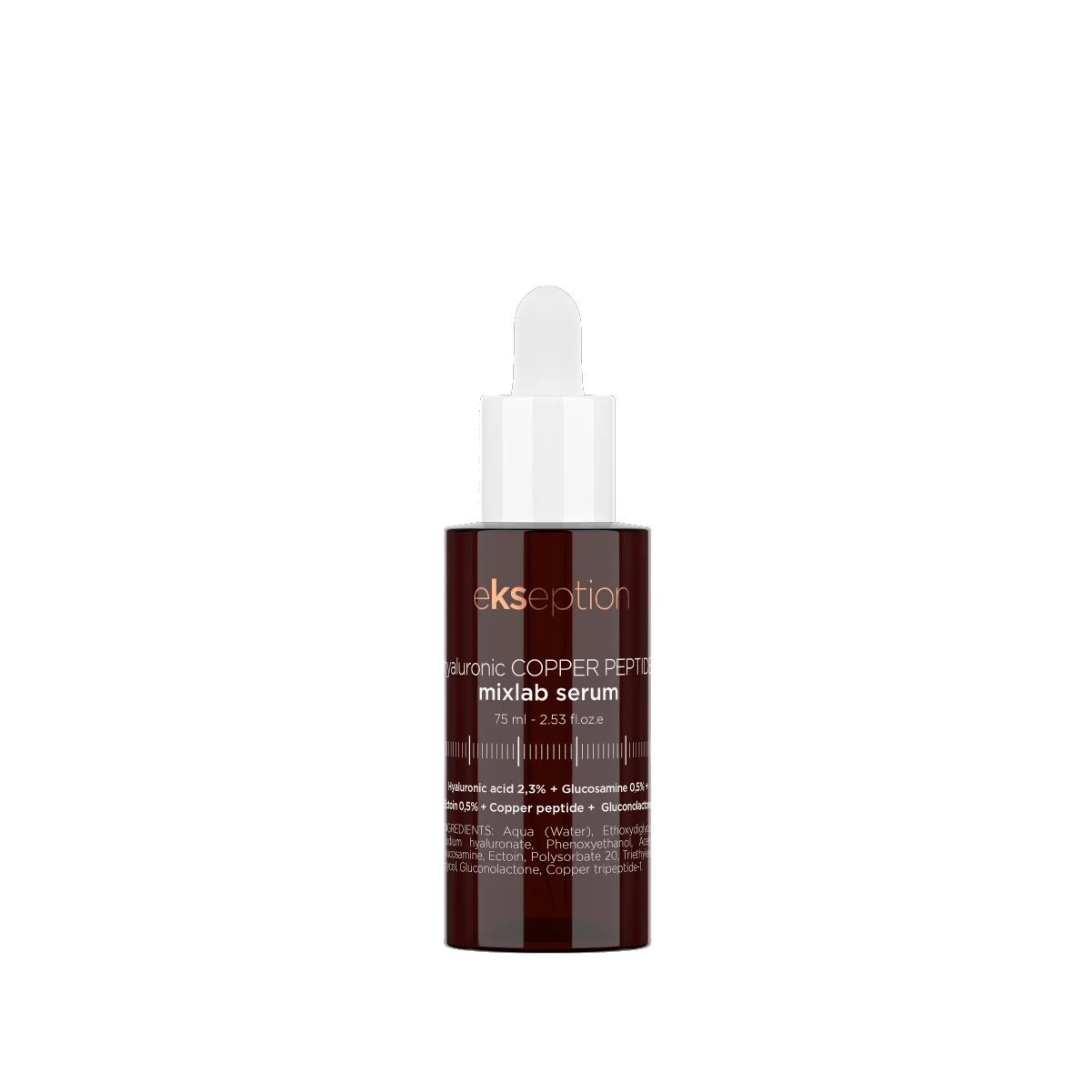 EKSEPTION HA COPPER PEPTIDE, Serumas odos atjauninimui, drėkinimui ir apsaugai, 75 ml auto draft